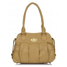Fostelo Women's Priscila  Handbag (Beige) (FSB-1115)