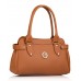 Fostelo Women's Kelly Style Handbag (Tan) (FSB-1302)