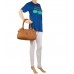 Fostelo Women's Kelly Style Handbag (Tan) (FSB-1302)