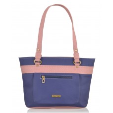 Fostelo Women's Salton  Handbag (Blue::Light Pink) (FSB-1448)