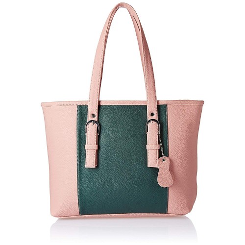 Fostelo Women's Downtown Girl  Handbag (Light Pink::Green) (FSB-1473)