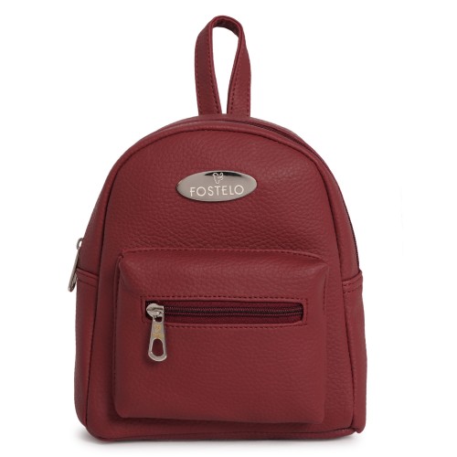 Fostelo Women's Vega Backpack (Maroon) (FSB-1576)