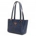 Fostelo Women's Sana Spacious 3 Compartments Handbag (Blue) (FSB-1684)