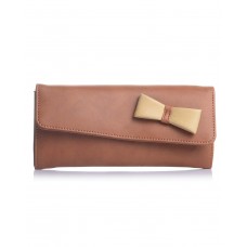 Fostelo Women's Bow Two Fold Wallet (Tan) 