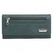 Fostelo Women's Kiwi Two Fold Wallet (Green) (FC-105)