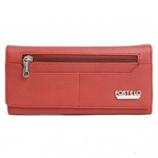 Fostelo Women's Kiwi Two Fold Wallet (Red) (FC-106)