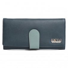 Fostelo Women's Ethel Two Fold Wallet (Blue) (FC-121)