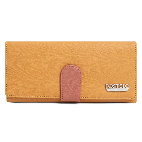 Fostelo Women's Ethel Two Fold Wallet (Yellow) (FC-122)