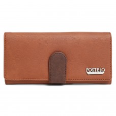 Fostelo Women's Ethel Two Fold Wallet (Tan) (FC-124)