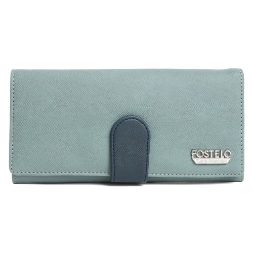 Fostelo Women's Ethel Two Fold Wallet (Grey) (FC-129)
