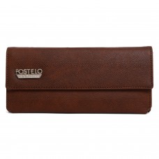 Fostelo Women's Echo Three Fold Wallet (Brown) (FC-133)