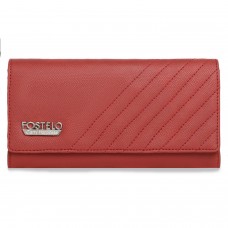 Fostelo Women's Peanut Two Fold Wallet (Red) (FC-146)
