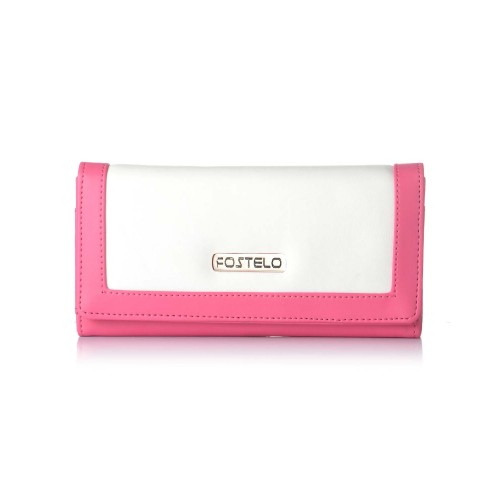 Fostelo Women's Erica Two Fold Wallet (White) 