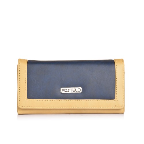 Fostelo Women's Erica Two Fold Wallet (Blue) 
