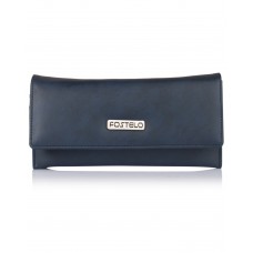 Fostelo Women's Melanie Two Fold Wallet (Blue) 