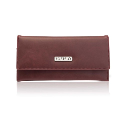 Fostelo Women's Decorous Two Fold Wallet (Maroon)