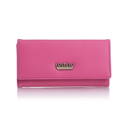 Fostelo Women's UptownGirl Three Fold Wallet (Pink)