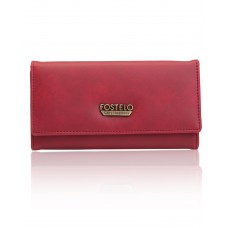 Fostelo Women's UptownGirl Three Fold Wallet (Red)