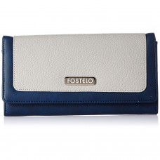 Fostelo Women's Vogue Three Fold Wallet (Grey|Blue)
