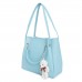 Fostelo Women's Galaxia Collection PU Leather Handbag Combo (Set Of 4) (Light Blue)
