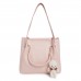 Fostelo Women's Galaxia Collection PU Leather Handbag Combo (Set Of 4) (Light Pink)