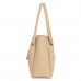 Fostelo Women's Juana Collection PU Leather Handbag Combo (Set Of 3) (Beige)