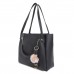 Fostelo Women's Juana Collection PU Leather Handbag Combo (Set Of 3) (Black)