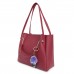 Fostelo Women's Juana Collection PU Leather Handbag Combo (Set Of 3) (Maroon)